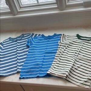 J. Crew Kids Striped Short Sleeve Tees - Blue, Green, Gray